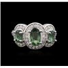 Image 1 : 14KT White Gold 1.40ctw Alexandrite and Diamond Ring