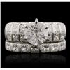 Image 1 : 18KT White Gold 5.20ctw Diamond Ring