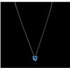 Image 1 : 14KT White Gold 3.00ct Topaz Heart Necklace
