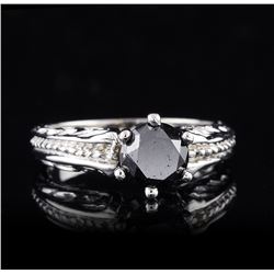 14KT White Gold 1.15ct Black Diamond Ring