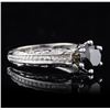 Image 2 : 14KT White Gold 1.15ct Black Diamond Ring
