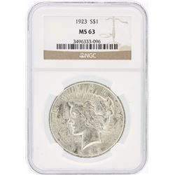 1923 NGC MS63 Peace Silver Dollar