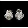 Image 1 : 14KT White Gold 1.50ctw Diamond Earrings