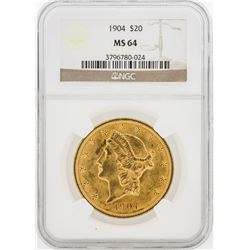 1904 NGC MS64 $20 Liberty Head Double Eagle Gold Coin