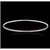 Image 1 : 14KT White Gold 0.74ctw Diamond Bangle Bracelet