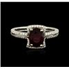 Image 1 : 18KT White Gold 1.92ct Ruby and Diamond Ring