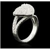 Image 3 : 14KT White Gold 1.01ctw Diamond Ring