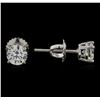 Image 2 : 1.05ctw Diamond Stud Earrings - 14KT White Gold