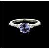 Image 1 : 14KT White Gold 1.37ct Tanzanite and Diamond Ring
