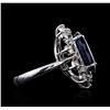 Image 3 : 14KT White Gold 10.37ct Sapphire and Diamond Ring