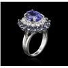 Image 3 : 14KT White Gold 3.37ct Tanzanite, Sapphire and Diamond Ring