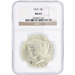 1923 NGC MS63 Peace Silver Dollar