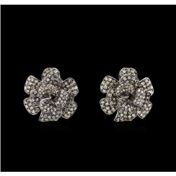 5.11ctw Diamond Earrings - 14KT White Gold