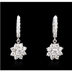 14KT White Gold 2.28ctw Diamond Earrings