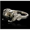 Image 2 : 14KT White Gold 2.98ctw Black Diamond Ring