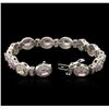 Image 3 : 14KT White Gold 6.67ctw Multicolor Sapphire and Diamond Bracelet