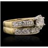 Image 2 : 14KT Yellow Gold 3.74ctw Diamond Wedding Ring Set