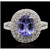 Image 1 : 14KT White Gold 2.56ct Tanzanite and Diamond Ring