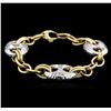Image 1 : 14KT Two-Tone Gold Fashion Bracelet