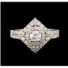 Image 1 : 14KT White Gold 1.08ctw Diamond Ring