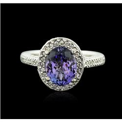 14KT White Gold 2.36ct Tanzanite and Diamond Ring