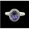 Image 1 : 14KT White Gold 2.36ct Tanzanite and Diamond Ring