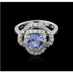 14KT White Gold 1.40ct Tanzanite and Diamond Ring