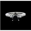 Image 1 : 3.27ctw Black Diamond Ring - 14KT White Gold