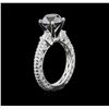 Image 3 : 3.27ctw Black Diamond Ring - 14KT White Gold