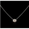 Image 2 : 14KT White Gold 0.37ct Diamond Necklace