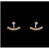 Image 1 : 1.10ctw Diamond Earrings - 14KT Rose Gold