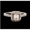 Image 1 : 14KT White Gold EGL USA Certified 1.42ctw Diamond Ring