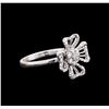 Image 2 : 0.54ctw Diamond Ring - 18KT White Gold