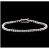 Image 1 : 18KT White Gold 3.09ctw Diamond Tennis Bracelet