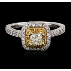 18KT Two-Tone Gold 0.89ctw Diamond Ring