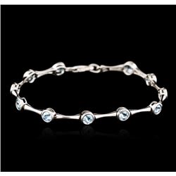 14KT White Gold 5.50ct Topaz Bracelet