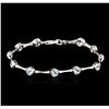 Image 1 : 14KT White Gold 5.50ct Topaz Bracelet