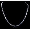 Image 1 : 14KT White Gold 30.00ctw Sapphire and Diamond Necklace