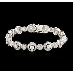 14KT White Gold 5.76ctw Diamond Bracelet