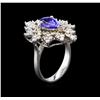 Image 3 : 1.87ct Tanzanite and Diamond Ring - 14KT White Gold