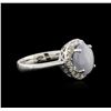 Image 2 : 18KT White Gold 3.00ct Star Sapphire and Diamond Ring