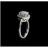 Image 3 : 18KT White Gold 3.00ct Star Sapphire and Diamond Ring