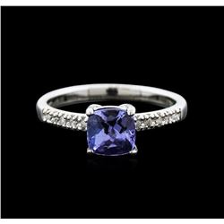 14KT White Gold 1.55ct Tanzanite and Diamond Ring