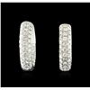 Image 1 : 1.01ctw Diamond Earrings - 14KT White Gold