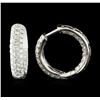 Image 2 : 1.01ctw Diamond Earrings - 14KT White Gold