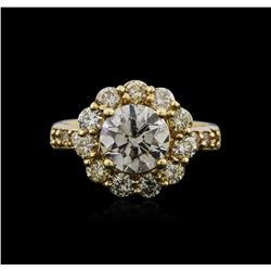 14KT Yellow Gold 2.46ctw Diamond Ring