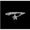 Image 1 : 10KT White Gold 0.10ctw Diamond Ring