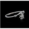 Image 2 : 10KT White Gold 0.10ctw Diamond Ring