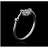 Image 3 : 10KT White Gold 0.10ctw Diamond Ring