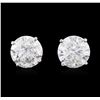 Image 1 : 14KT White Gold 3.20ctw Diamond Stud Earrings